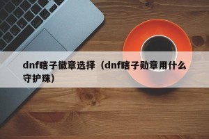 dnf瞎子徽章选择（dnf瞎子勋章用什么守护珠）
